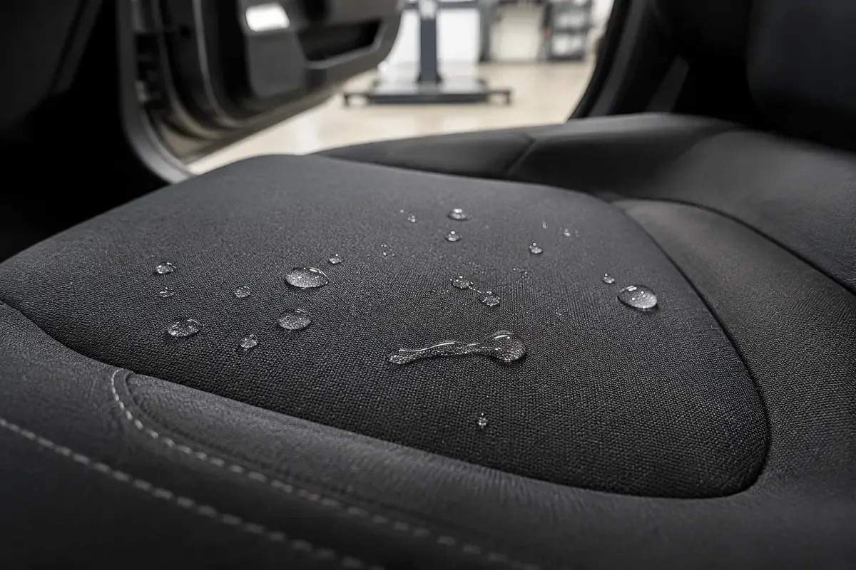 Automobilio tekstilinė sėdynė apsauginės dangos kontekste